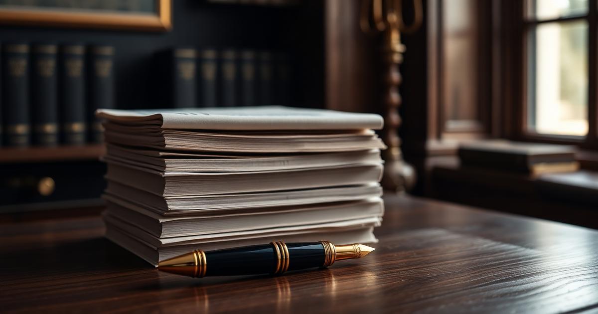 Retirement income planning documents on a desk with reading glasses and a pen