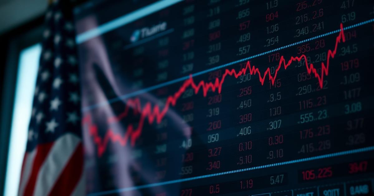 Stock market chart with retirement planning notes on a desk